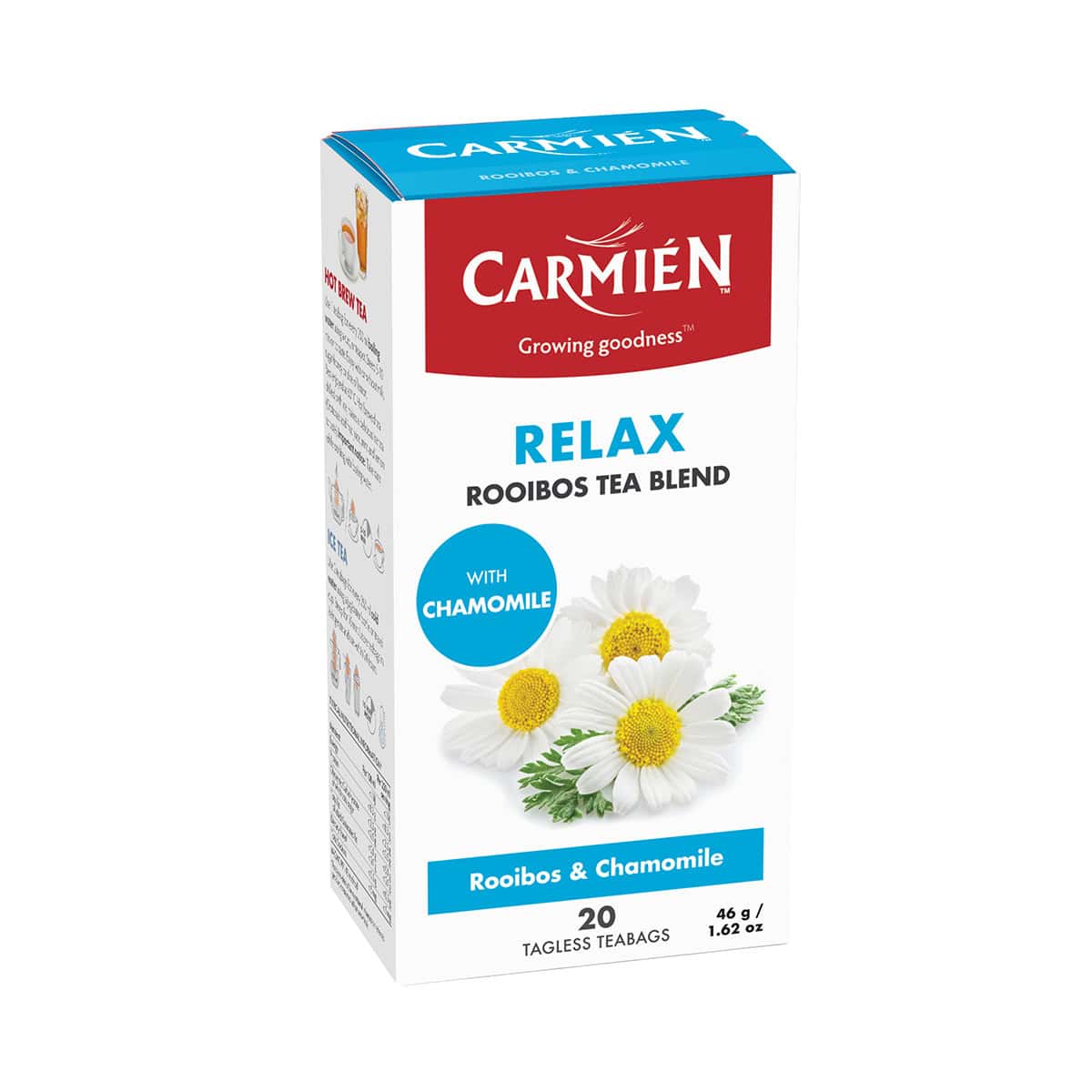 Relax with Camomile Rooibos Tea for Stress Relief.