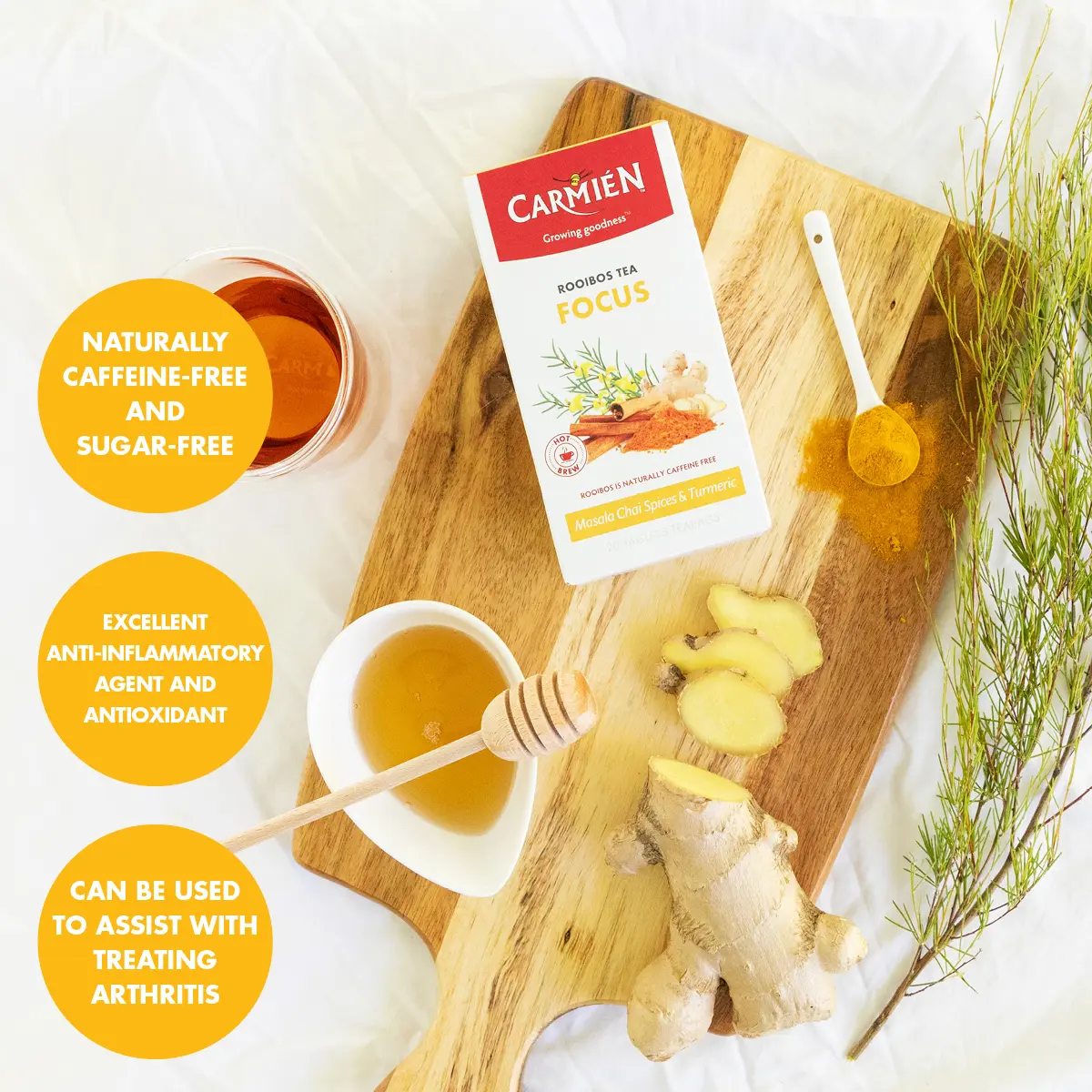 Focus with Masala Chai and Turmeric (20 Teabags) - Image 7