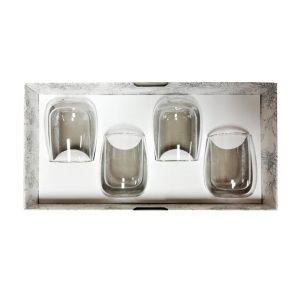 Gift Pack with 4 x 200ml Double-Wall Glass Cups
