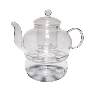 Glass Teapot with Strainer and Burner (1000ml)