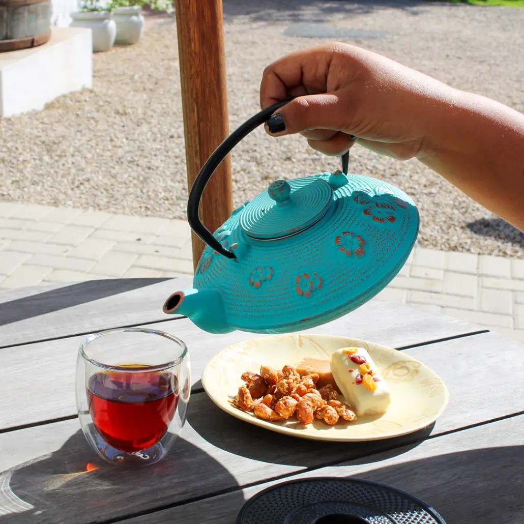 Cast Iron Teapot - Cyan (800ml) - Image 2