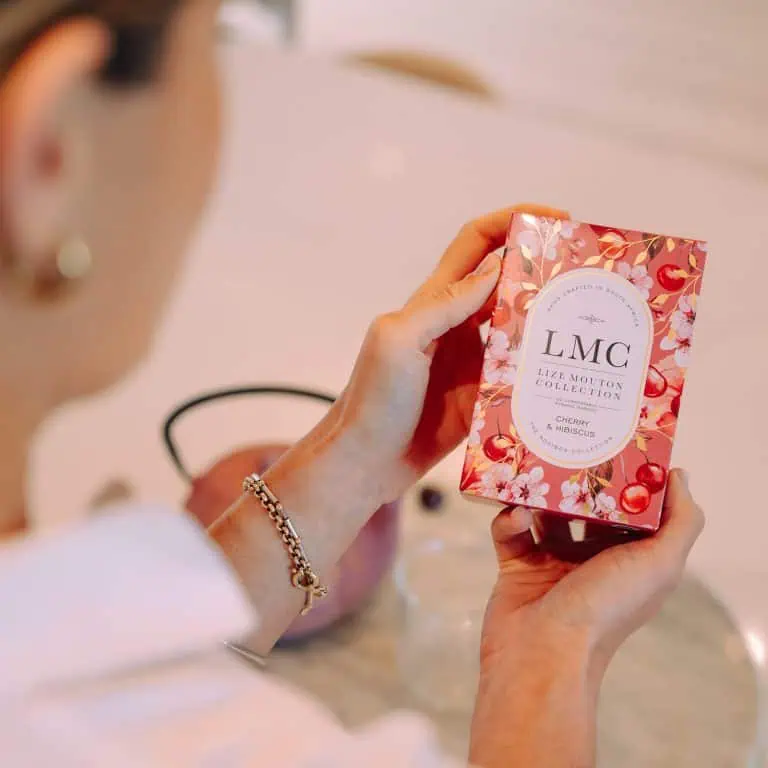 Delicious Carmién Tea from South Africa, featuring cherry and hibiscus flavours, packaged in eco-friendly, beautifully designed boxes, perfect for tea lovers seeking a natural, aromatic beverage.