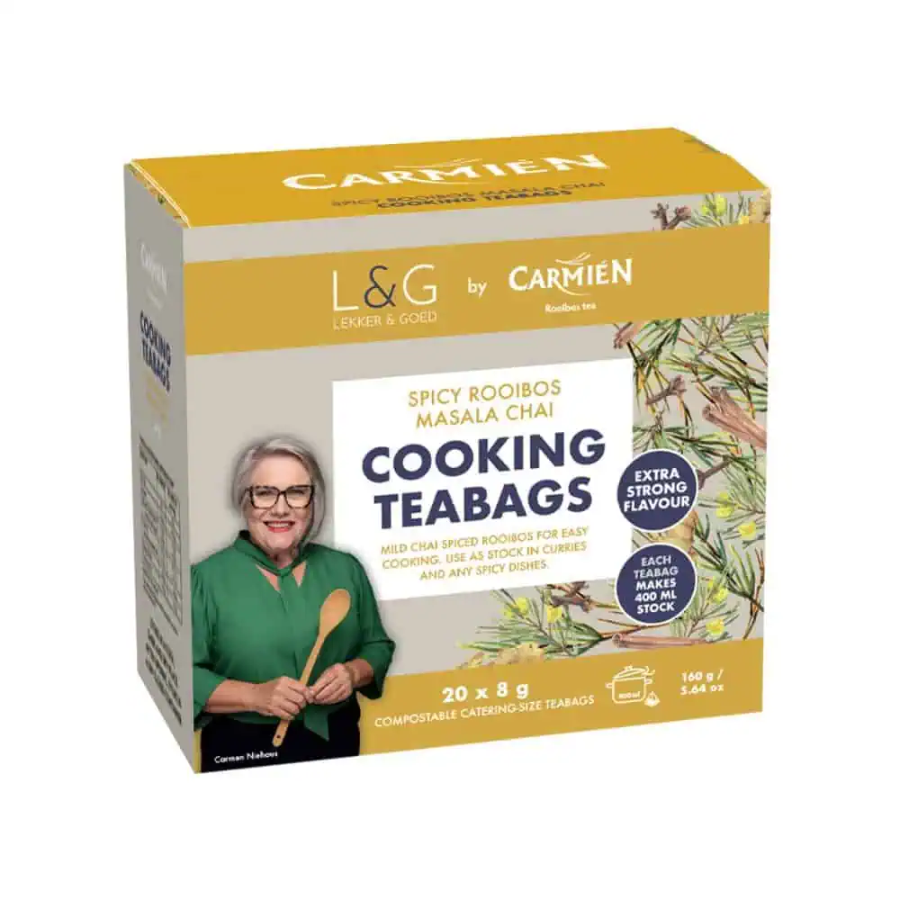 Lekker & Goed Spicy Rooibos Masala Chai (20 x 8g Cooking Teabags)